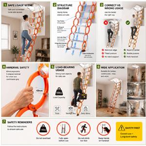 Safe Usage Guidelines for Attic Ladders in Residential and Commercial Buildings