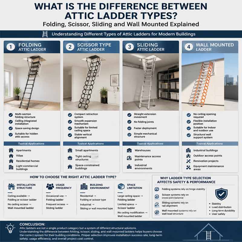 Understanding Different Types of Attic Ladders for Modern Buildings
