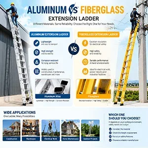 Aluminum vs Fiberglass Extension Ladder