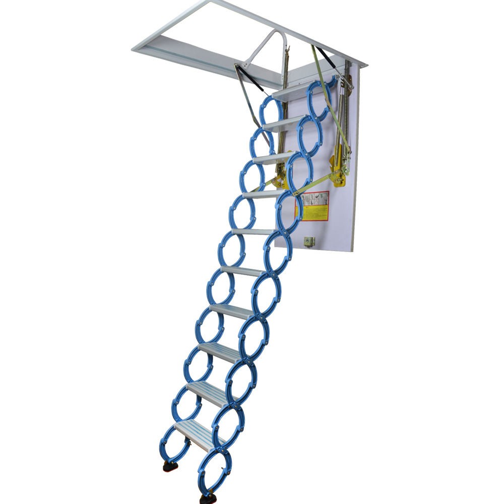 Blue Manual Attic Ladder - Image 2 Blue Manual Attic Ladder - Image 2