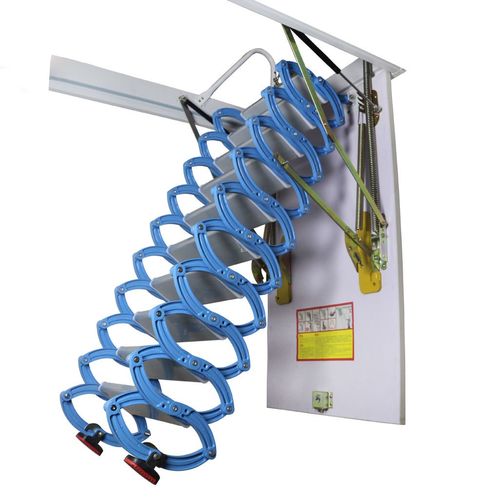 Blue Manual Attic Ladder - Image 3 Blue Manual Attic Ladder - Image 3
