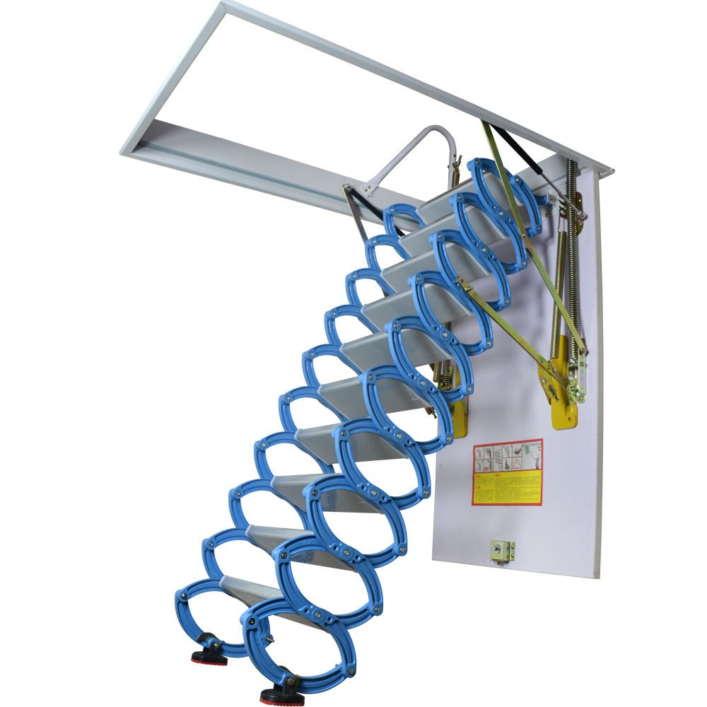 Blue Manual Attic Ladder - Image 4 Blue Manual Attic Ladder - Image 4