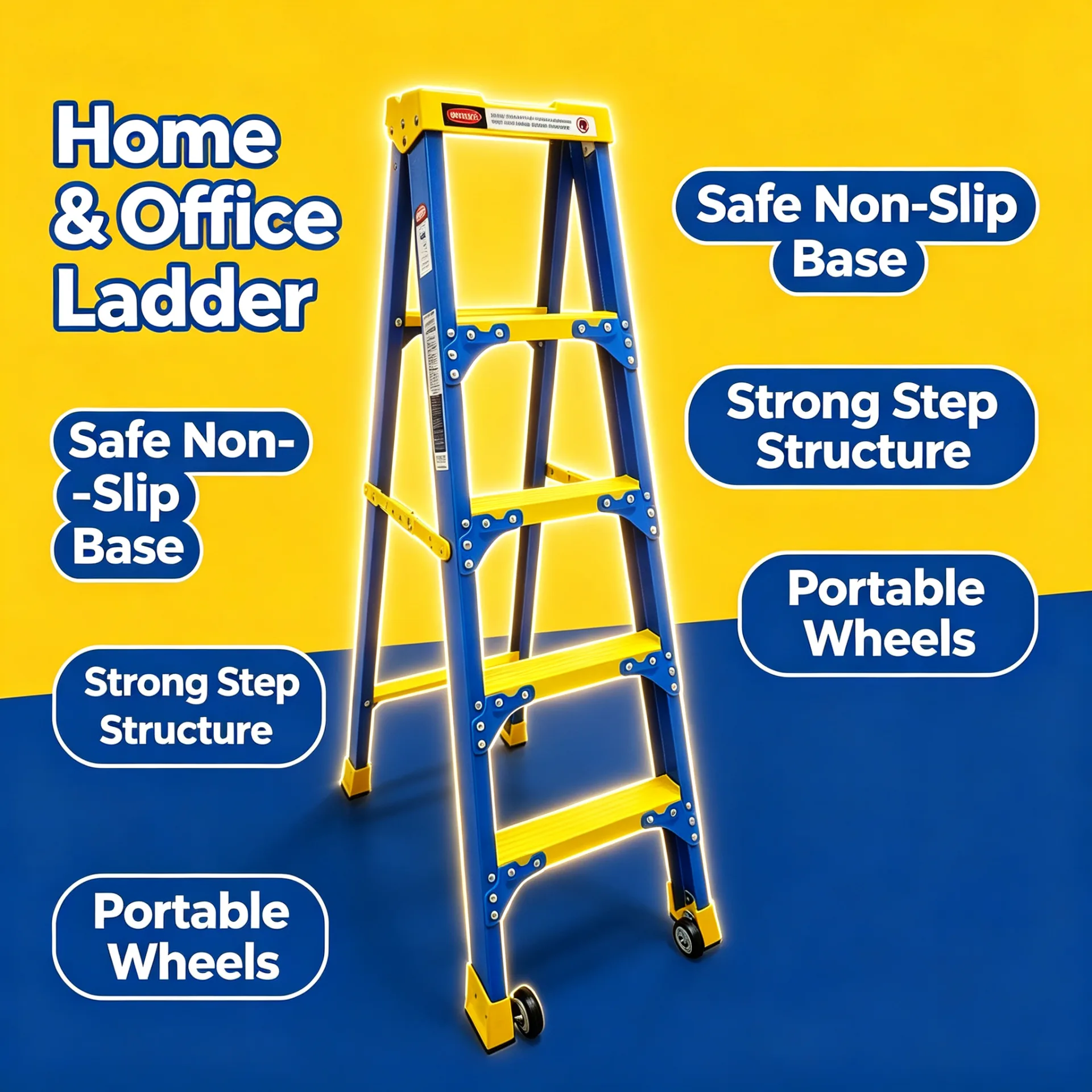 Fiberglass Step Ladder for Electrical & Industrial Applications - Image 2 Fiberglass Step Ladder for Electrical & Industrial Applications - Image 2