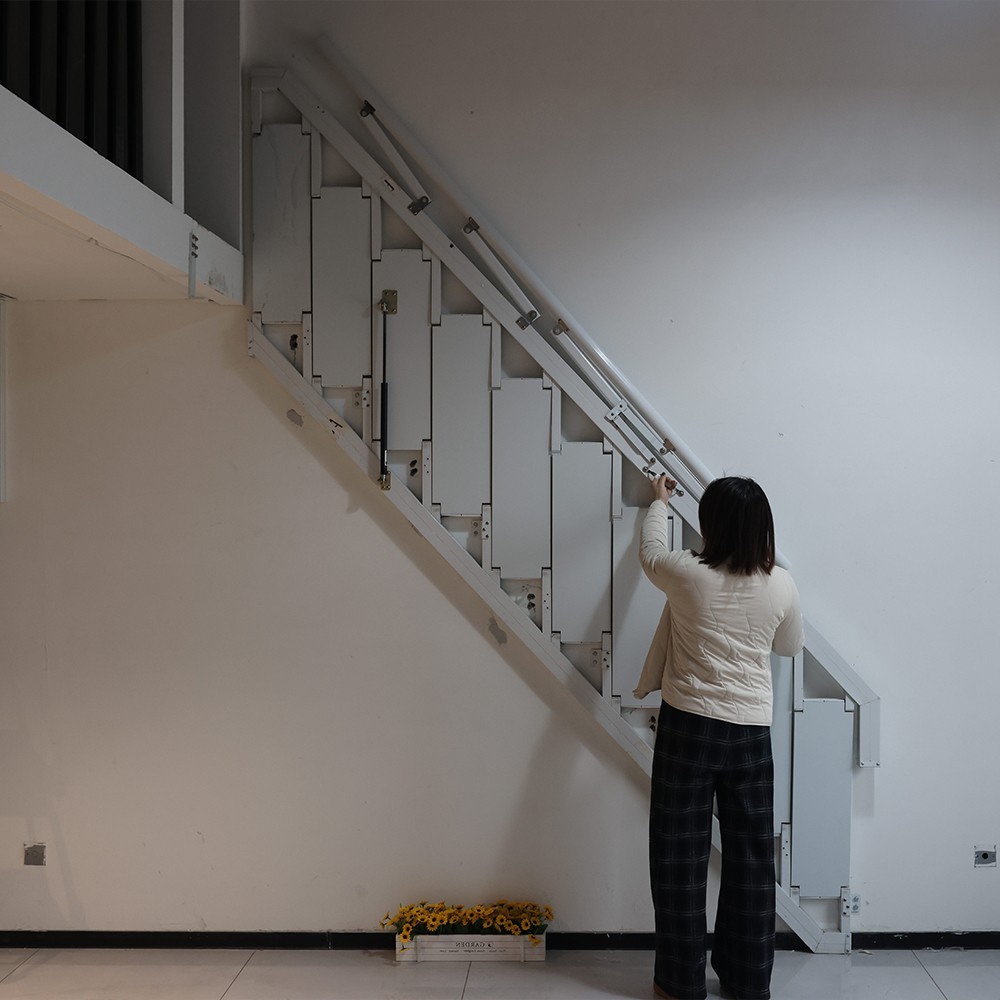 Folding Stairs Against Wall: Space-Saving Solution - Image 2 Folding Stairs Against Wall: Space-Saving Solution - Image 2
