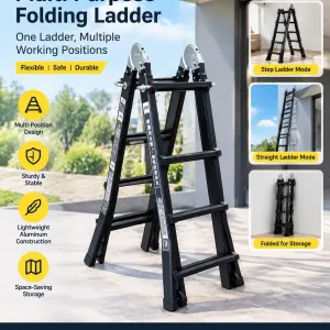 Multi Purpose Aluminum Folding Ladder forProfessional Applications