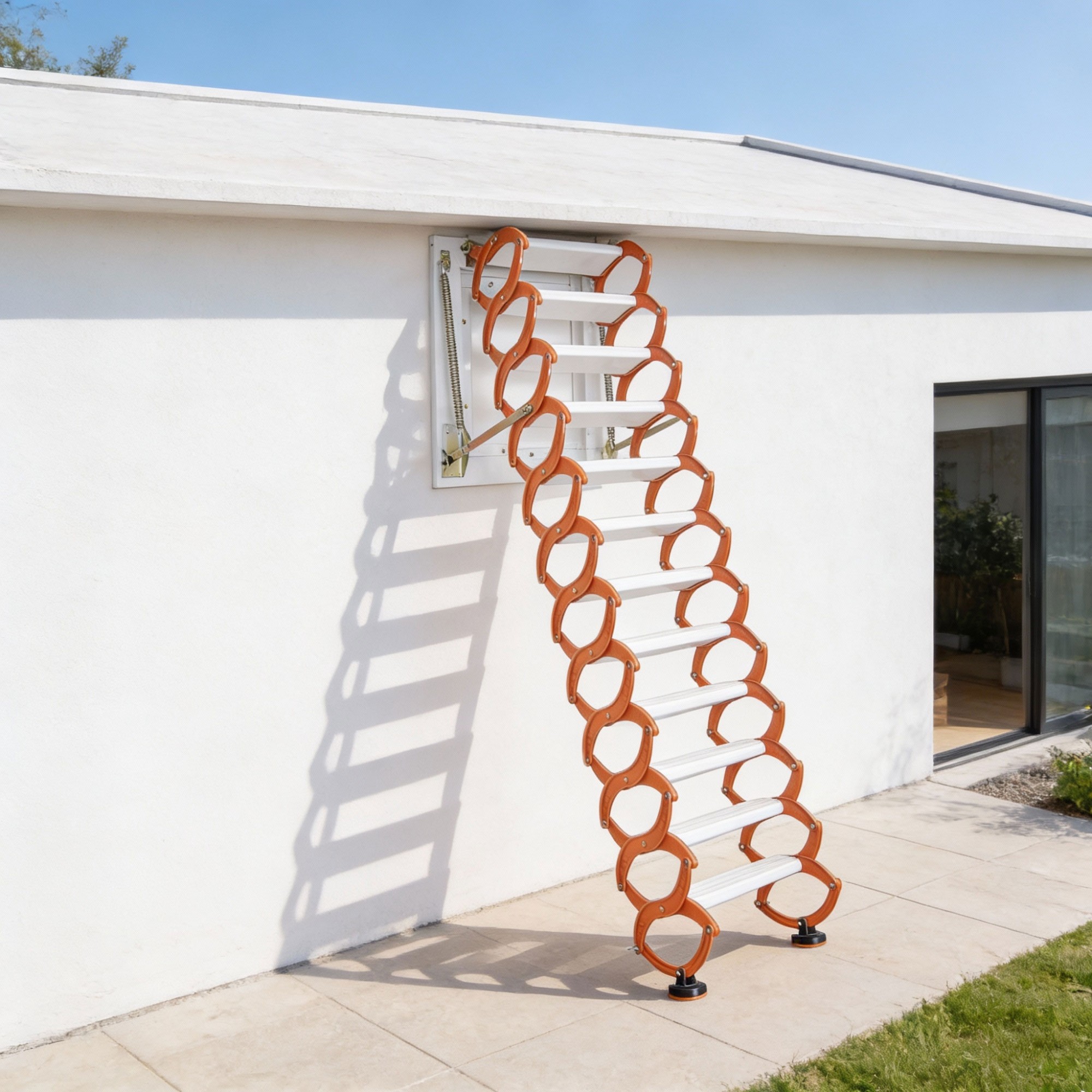 Wall Mounted Ladder – Space-Saving Foldable Attic Ladder Solution - Image 3 Wall Mounted Ladder – Space-Saving Foldable Attic Ladder Solution - Image 3