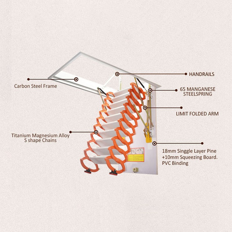Manual Attic Ladder Supplier | Heavy Duty Folding Loft Ladder OEM Manufacturer - Image 5 Manual Attic Ladder Supplier | Heavy Duty Folding Loft Ladder OEM Manufacturer - Image 5