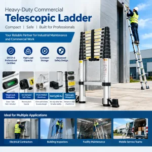 Heavy-Duty Commercial Telescopic Ladder 